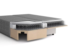 Schlafsofa Lunera Prima 2 Cordstoff Graphit