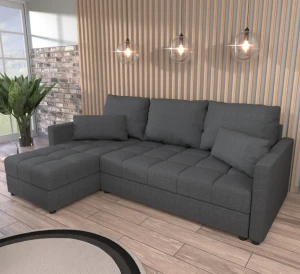 Ecksofa mit Schlaffunktion Domi Inari Graphit