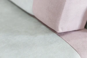 Ausklappbares Ecksofa für eine Person Vaxer Rosa/Grau