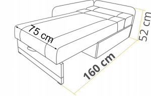 Ausklappbares Ecksofa für eine Person Vaxer Rosa/Grau
