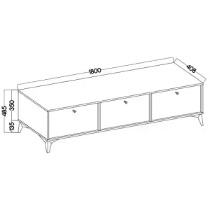 Stehender TV-Schrank Sakai 1 3K T303 Beige