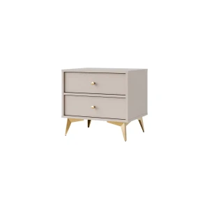 Nachttisch mit Schubladen Sakai 1 2S T801 Beige
