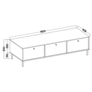 Stehender TV-Schrank Sakai 2 3K T303 Beige