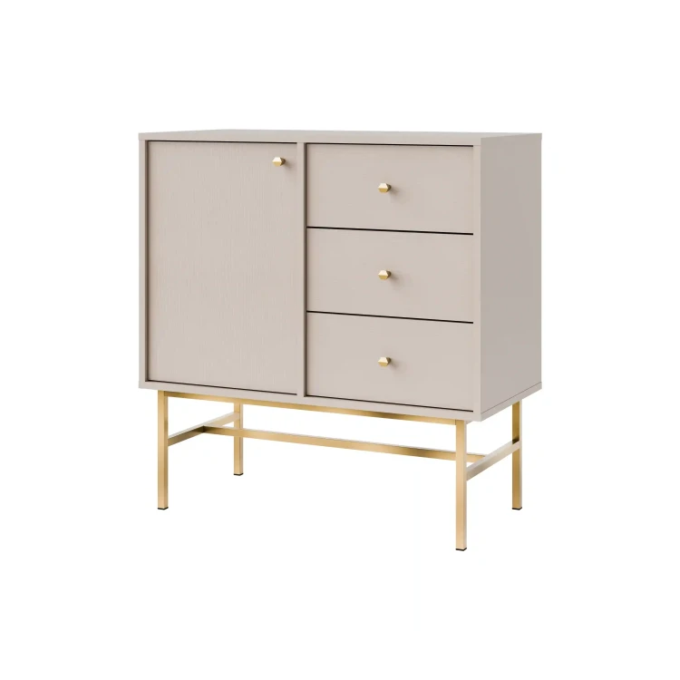 Kommode mit Schubladen Sakai 3 1F 3S T814 Beige
