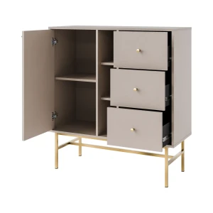 Kommode mit Schubladen Sakai 3 1F 3S T824 Beige