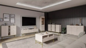 Kommode mit Schubladen Sakai 3 1F 3S T824 Beige