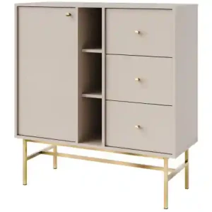 Kommode mit Schubladen Sakai 3 1F 3S T824 Beige