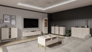 Dreitriegeltür-Kommode Sakai 3 3F T823 Beige