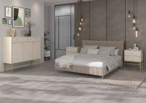 Kommode mit Schubladen Sakai 3 3F 3S T827 Beige