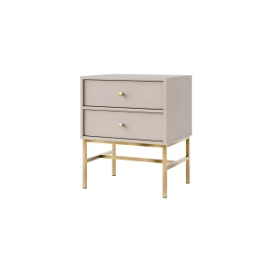 Nachttisch mit Schubladen Sakai 3 2S T801 Beige