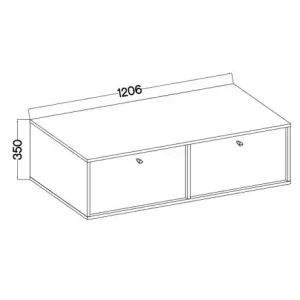 Hängender TV-Schrank Sakai 4 2K T302 Beige