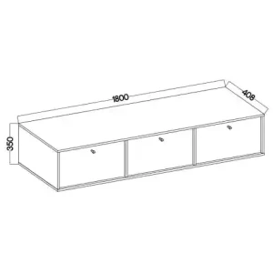 Hängender TV-Schrank Sakai 4 3K T303 Beige