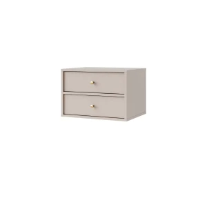 Nachttisch mit Schubladen Sakai 4 2S T801 Beige
