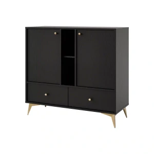 Kommode mit Schubladen Sakai 1 2F 2S T825 Schwarz