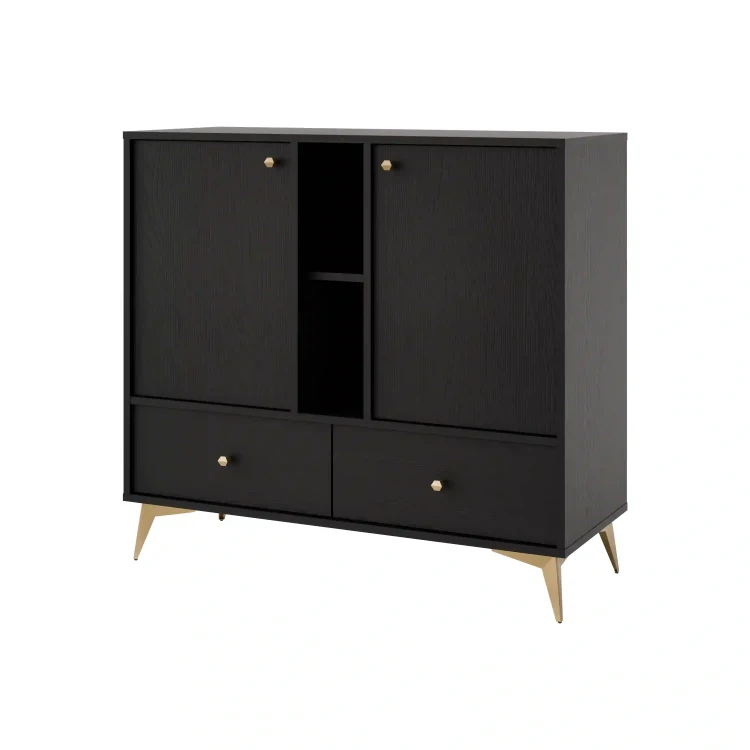 Kommode mit Schubladen Sakai 1 2F 2S T825 Schwarz