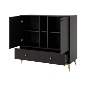 Kommode mit Schubladen Sakai 1 2F 2S T825 Schwarz