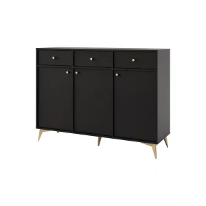 Kommode mit Schubladen Sakai 1 3F 3S T827 Schwarz