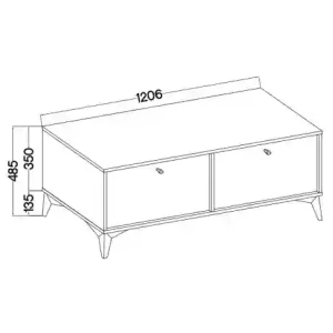 Stehender TV-Schrank Sakai 1 2K T302 Schwarz