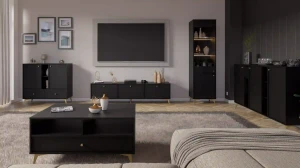 Kaffeetisch mit Schublade Sakai 1 1S T201 Schwarz