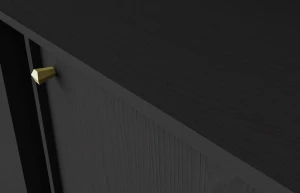 Nachttisch mit Schubladen Sakai 1 2S T801 Schwarz