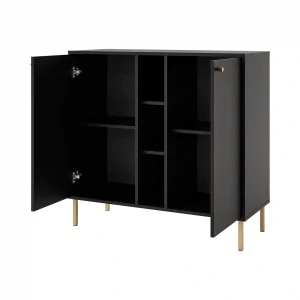 Zweitriegeltür-Kommode Sakai 2 2F T822 Schwarz