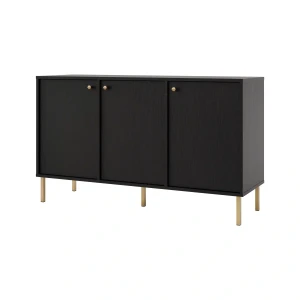 Dreitriegeltür-Kommode Sakai 2 3F T813 Schwarz