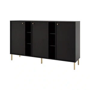 Dreitriegeltür-Kommode Sakai 2 3F T823 Schwarz