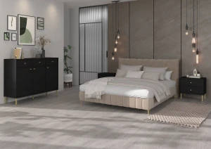 Kommode mit Schubladen Sakai 2 3F 3S T827 Schwarz