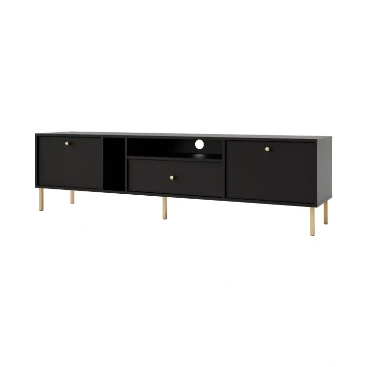 Stehender TV-Schrank Sakai 2 2K 1S T313 Schwarz