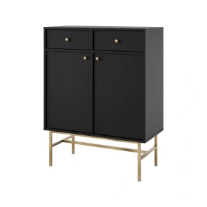 Kommode mit Schubladen Sakai 3 2F 2S T826 Schwarz