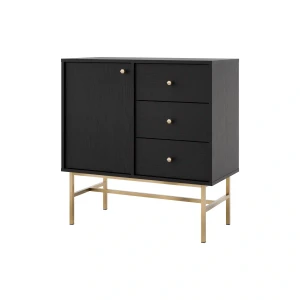 Kommode mit Schubladen Sakai 3 1F 3S T814 Schwarz