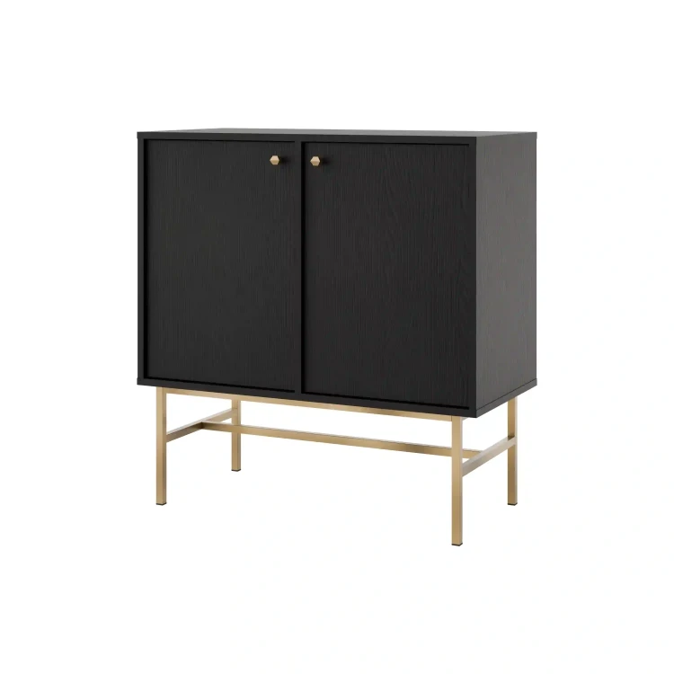 Zweitriegeltür-Kommode Sakai 3 2F T812 Schwarz