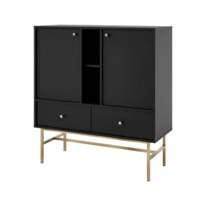 Kommode mit Schubladen Sakai 3 2F 2S T825 Schwarz