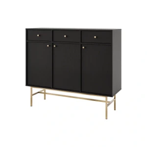 Kommode mit Schubladen Sakai 3 3F 3S T827 Schwarz