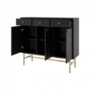Kommode mit Schubladen Sakai 3 3F 3S T827 Schwarz