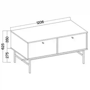 Stehender TV-Schrank Sakai 3 2K T302 Schwarz