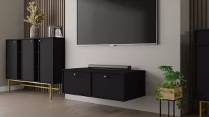 Hängender TV-Schrank Sakai 4 2K T302 Schwarz