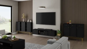Hängender TV-Schrank Sakai 4 2K 1S T313 Schwarz