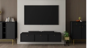 Hängender TV-Schrank Sakai 4 3K T303 Schwarz