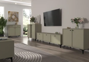 Zweitriegeltür-Kommode Sakai 1 2F T812 Eukalyptus