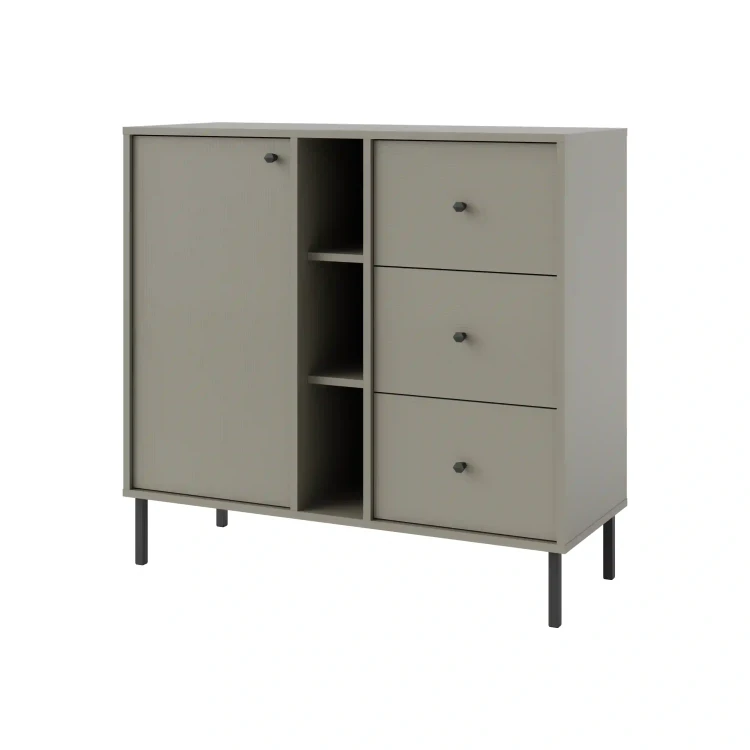 Kommode mit Schubladen Sakai 2 1F 3S T824 Eukalyptus