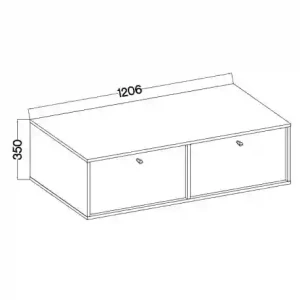 Hängender TV-Schrank Sakai 4 2K T302 Eukalyptus
