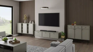 Hängender TV-Schrank Sakai 4 3K T303 Eukalyptus