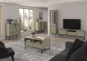 Stehender TV-Schrank Sakai 3 2K 1S T313 Eukalyptus