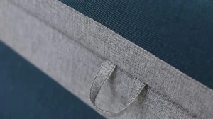 Einzelbett mit Bettkasten Hirek Eko 90x200 Türkis/Grau