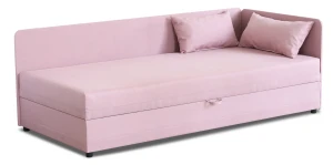 Einzelbett mit Bettkasten Hirek Eko 90x200 Rosa