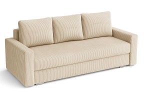 Schlafsofa mit Schlaffunktion SILVER 3 Cordstoff Creme