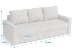 Schlafsofa mit Schlaffunktion SILVER PRIMA Bouclé Beige