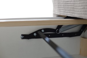 Schlafsofa mit Schlaffunktion SILVER PRIMA Bouclé Grau