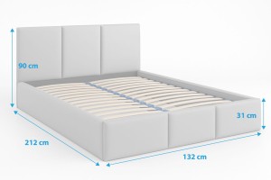 Polsterbett mit Bettkasten VELORA 120x200 Türkis